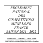 Règlement compétitions Minh Long France pour la saison 2021/2022