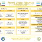 Calendrier prévisionnel Minh Long France saison 2022-2023