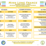 Calendrier prévisionnel Minh Long France saison 2022-2023