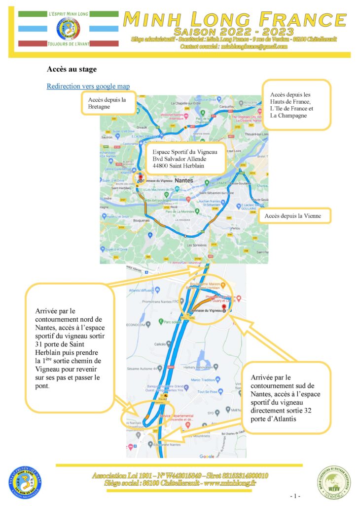 Accès espace sportif du Vigneau