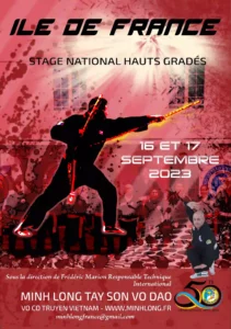 Affiche du stage des hauts gradés Minh Long France saison 2023-2024