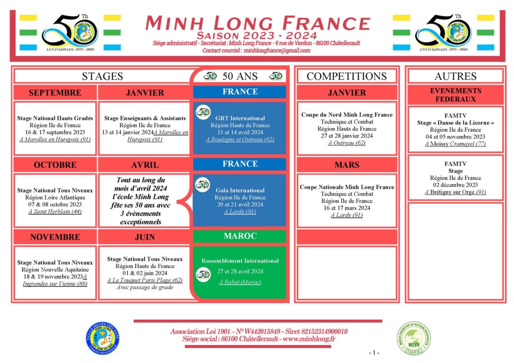 Calendrier prévisionnel MLF au 02-02-2024