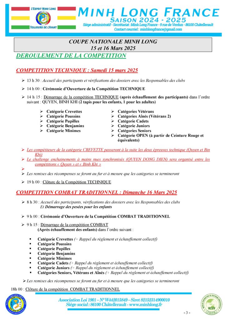 Déroulement de la Coupe nationale Minh Long 2025