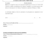 Attestation présidents coupe régionale nord MLF 2026