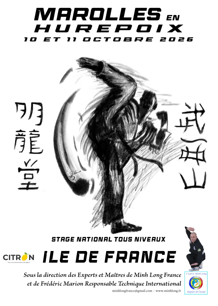 Affiche du stage tous niveaux en ile de France des 10 et 11 octobre 2026 à Marolles en Hurepoix